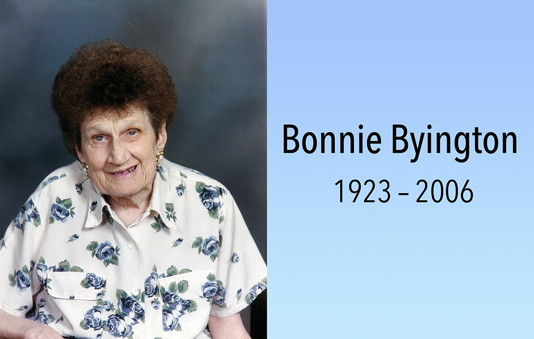 Bonnie Byington portrait. 1923-2006.