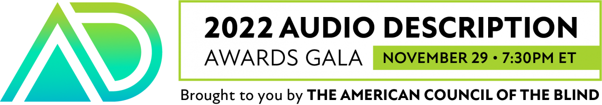 2022 Audio Description Awards Gala logo.