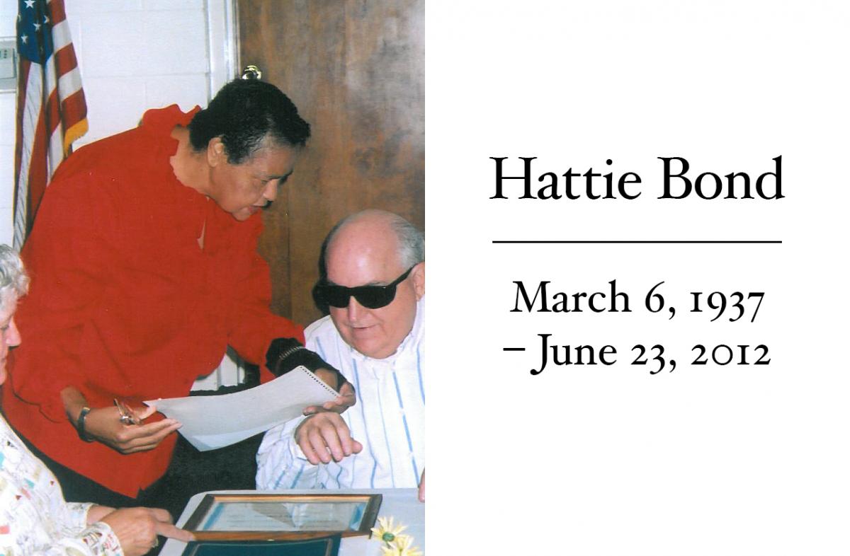 Hattie Bond March 6, 1937 - June 23, 2012