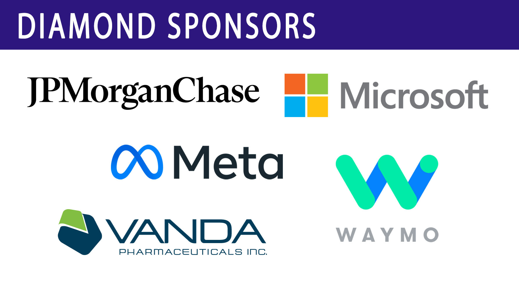 Block with Diamond Sponsor logos (sponsors listed under the block)