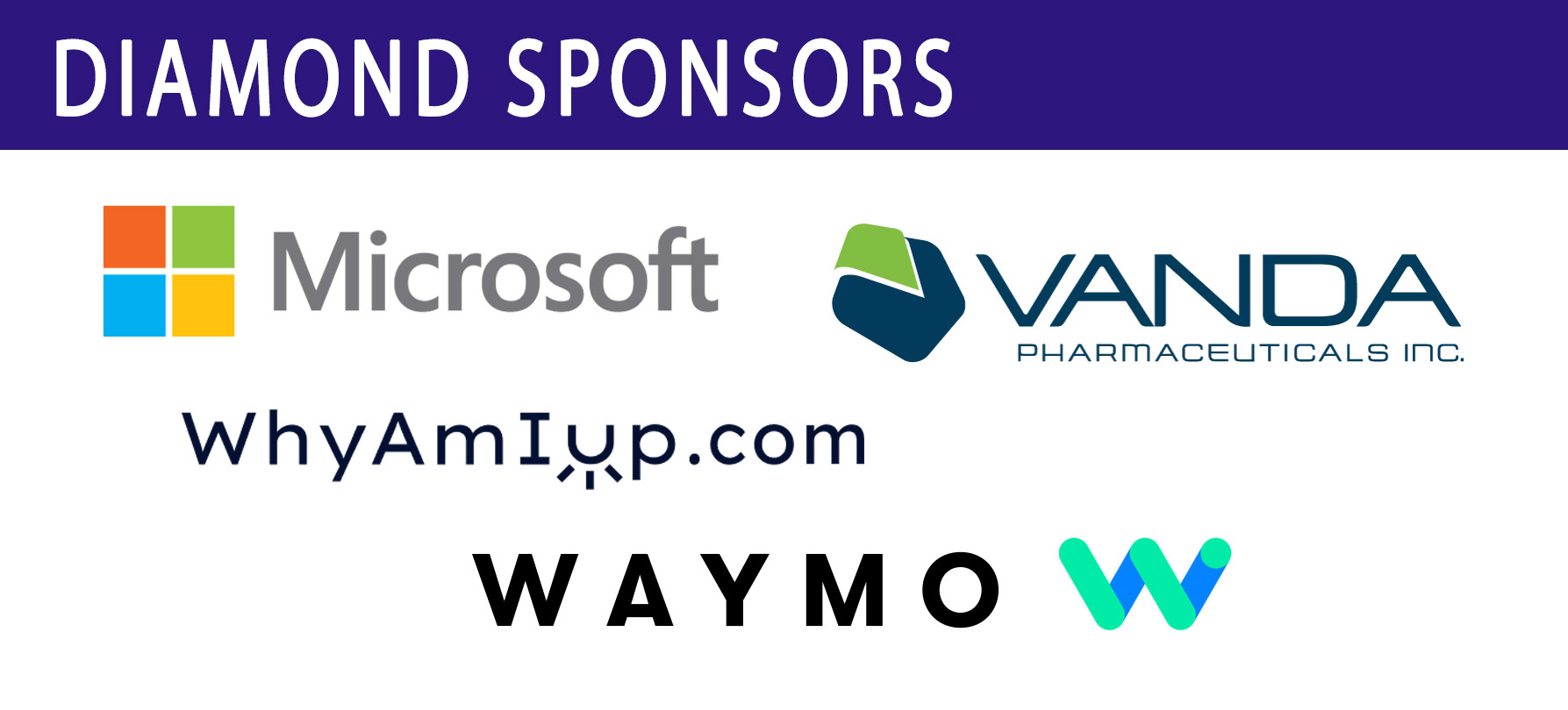 Block with Diamond Sponsor logos (sponsors listed under the block)