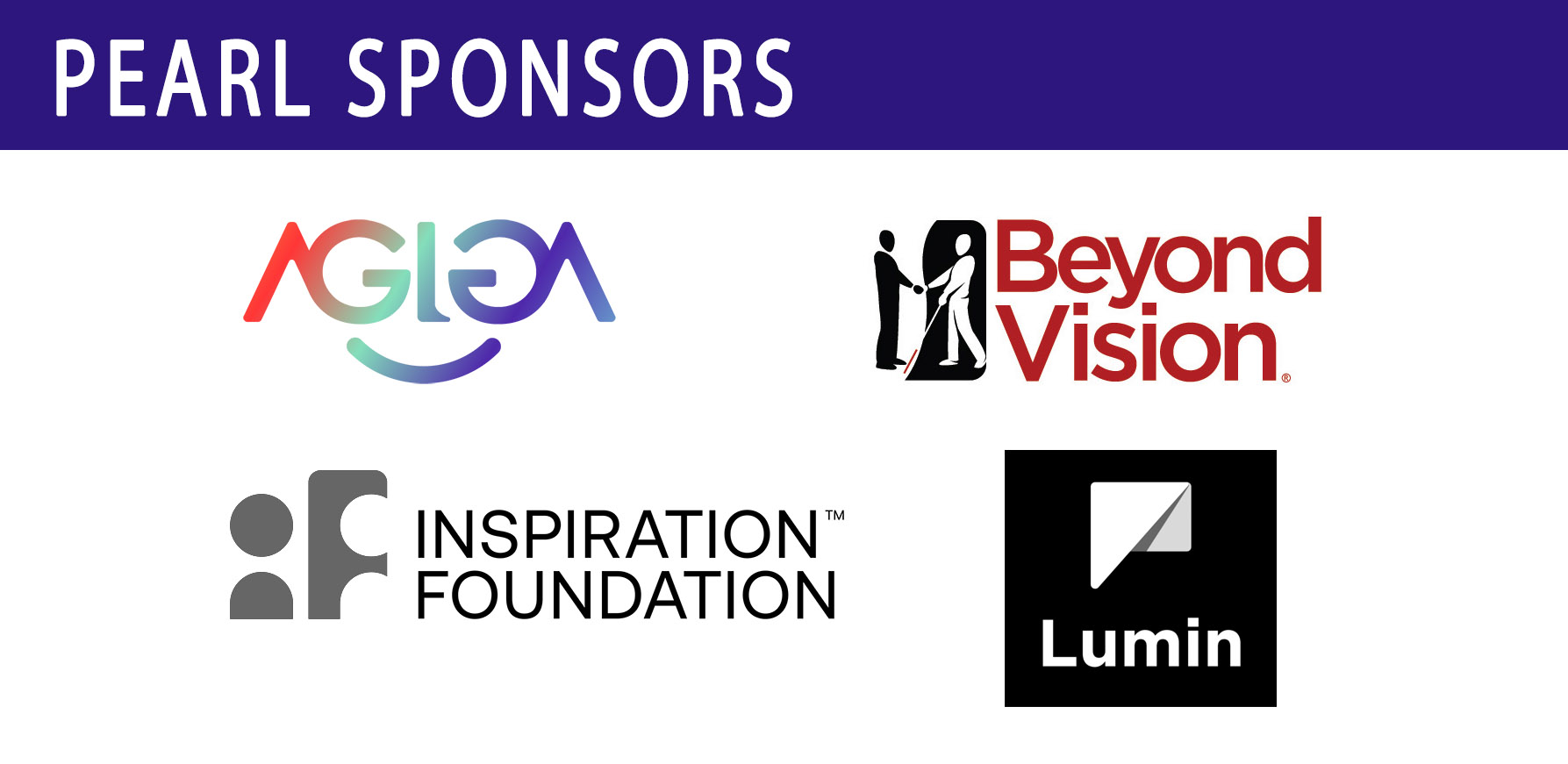 Block with Pearl Sponsor logos (sponsors listed under the block)