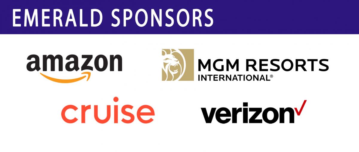 Block of Emerald Sponsor Logos (sponsors listed under the block)