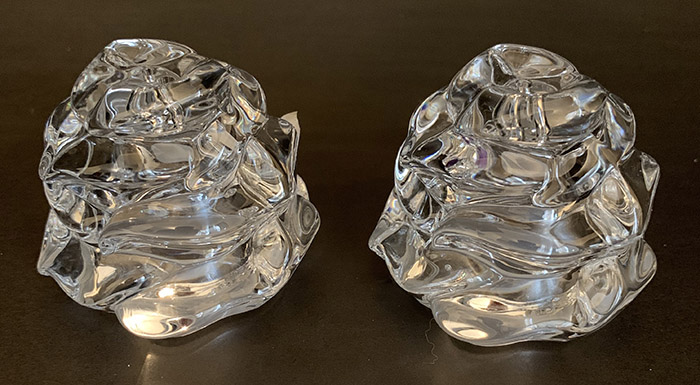 Crystal Salt and Pepper Shakers