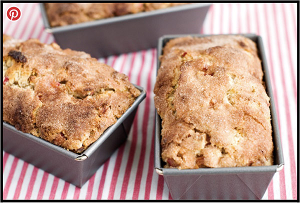 Mini-loaf fruit breads in pans