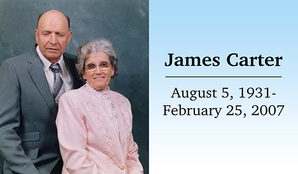 James Carter and his wife Edith. August 5, 1931 - February 25, 2007